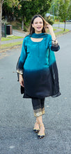 Load image into Gallery viewer, Blue Black pant suit
