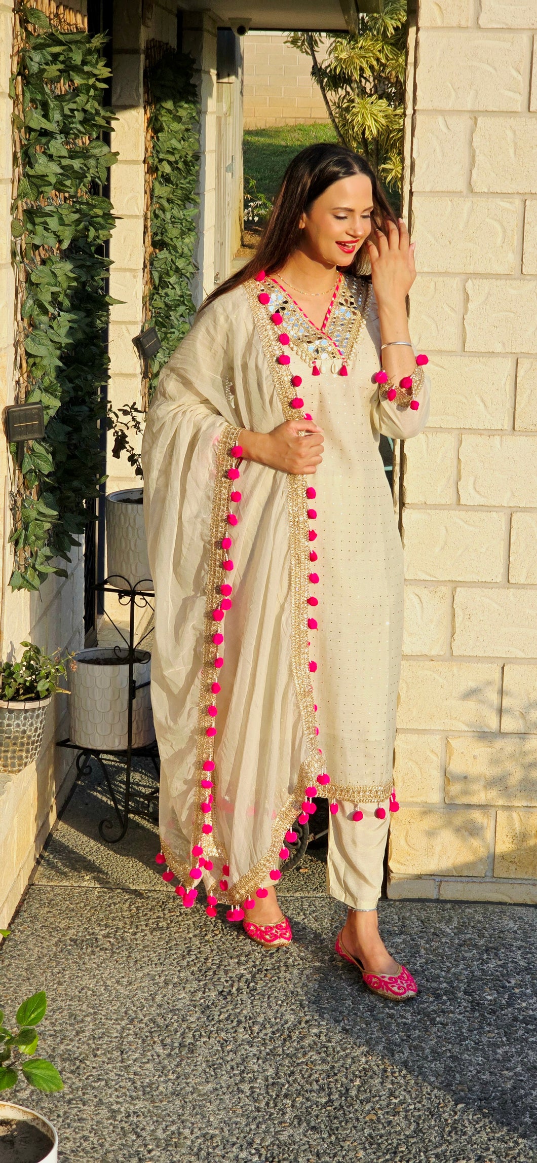 Ivory designer suit