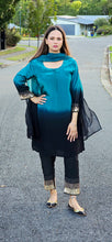 Load image into Gallery viewer, Blue Black pant suit
