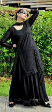 Load image into Gallery viewer, Black &amp; Black lengha set
