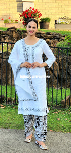 Black white salwar suit