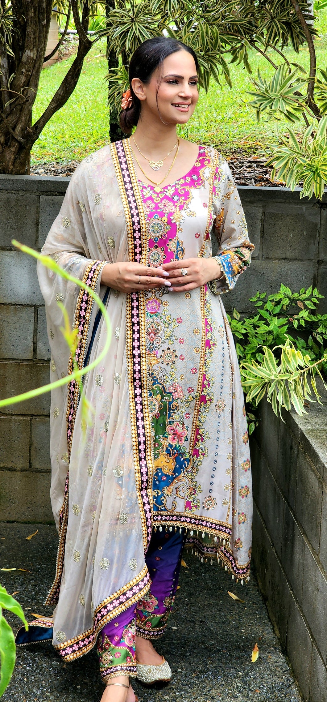 Pakistani style frock suit