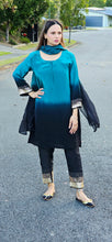Load image into Gallery viewer, Blue Black pant suit
