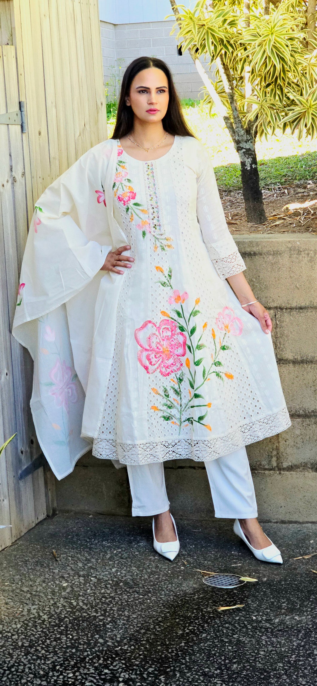 Off white Anarkali