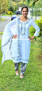 Black white salwar suit