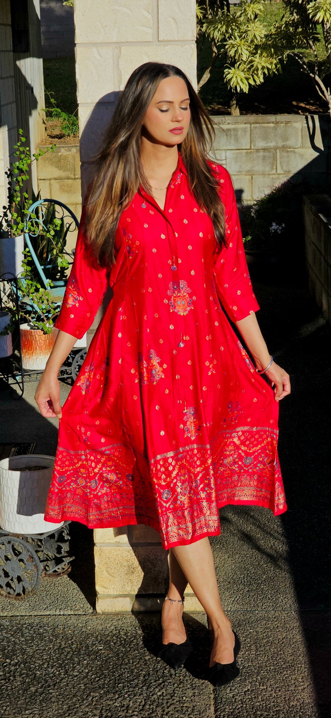 Gajji silk dress
