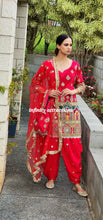 Load image into Gallery viewer, Red samosa salwar suit
