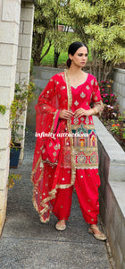 Red samosa salwar suit