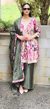 Load image into Gallery viewer, Mehendi Peplum style plazo suit
