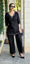 Load image into Gallery viewer, Black south cotton coordset (size 3xl, 4xl &amp; 5xl colour is Charcoal grey)
