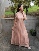 Load image into Gallery viewer, Peach pink long gown dress
