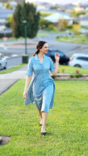 Load image into Gallery viewer, French blue midi dress
